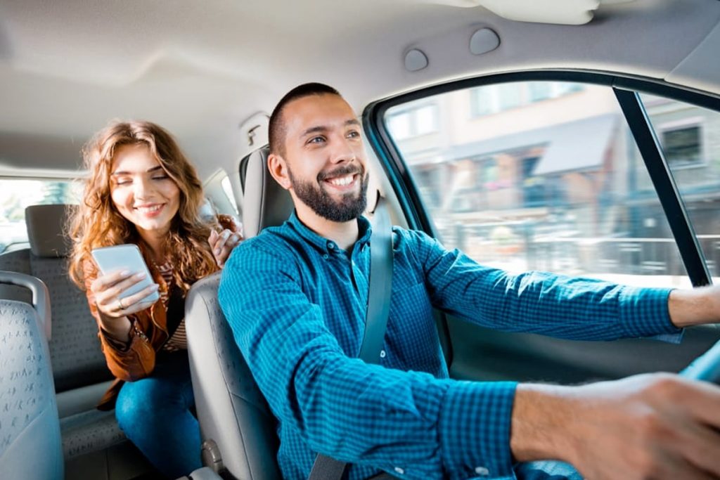 driver happy with passenger