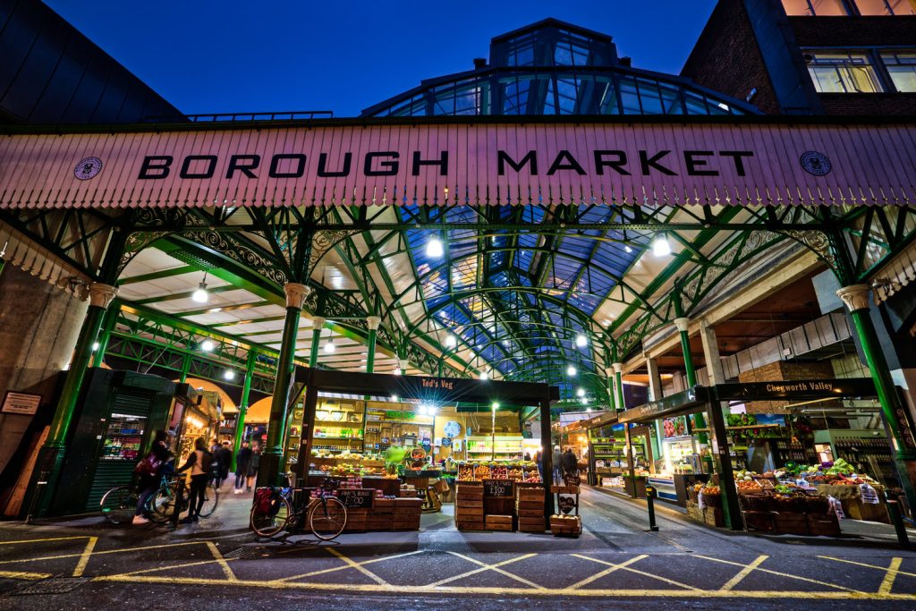 For Culinary Delights in Borough Market . rent a car from London with British car transfer