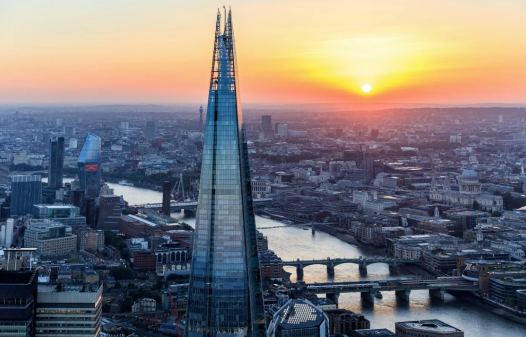 Immerse in the Sunset Views from The Shard: A Magical Evening Unveils and rent a car from London