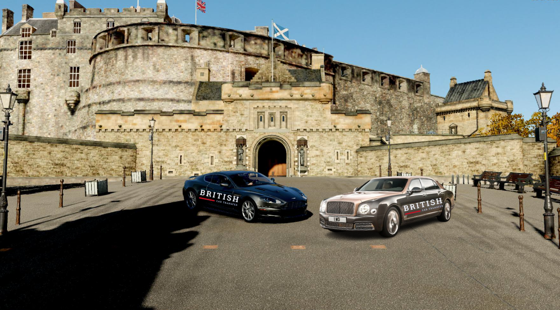 Edinburgh Castle with British Car Transfer