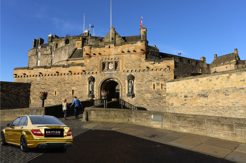 Edinburgh Castle with British Car Transfer:
