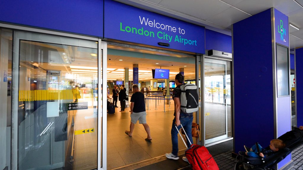 London City Airport arrivals: