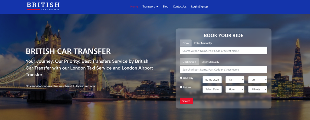 London City Airport Transfer booking